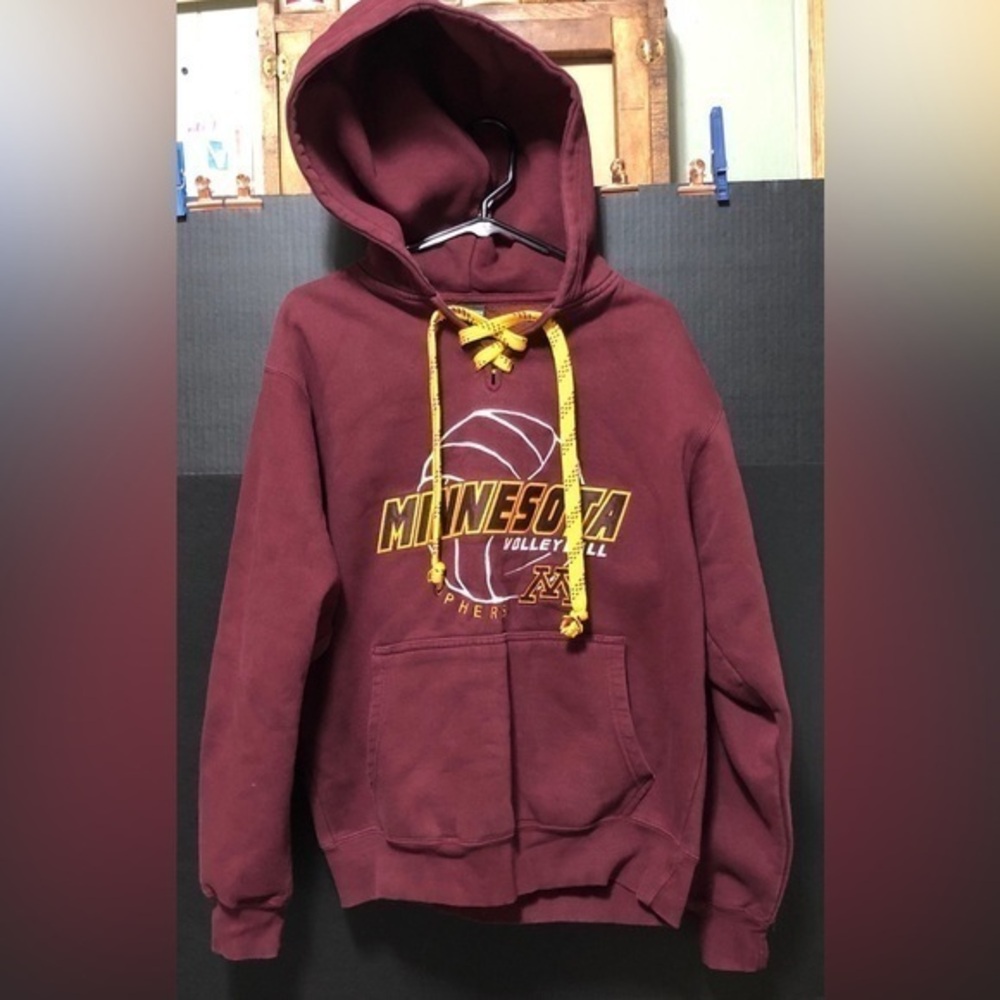 🪽MN Gophers VolleyBall hockey Laced Hoodie